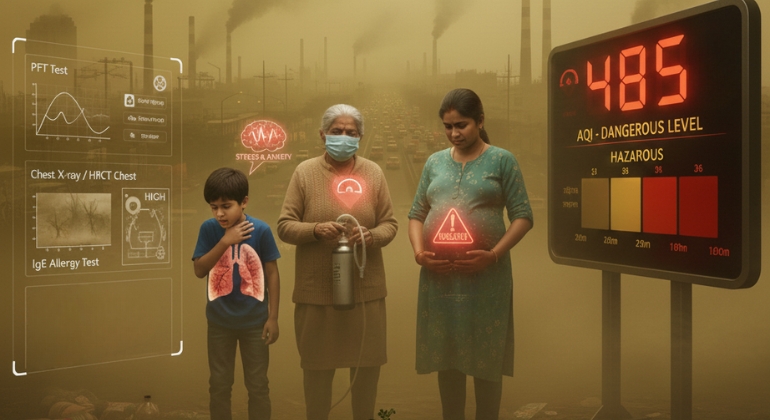 वायु प्रदूषण से होने वाले रोग, जरूरी जांच और उपाय